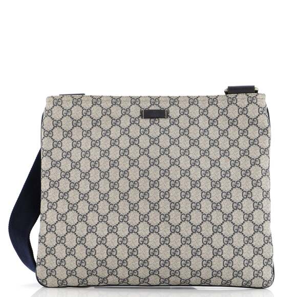 Gucci Zip Top Messenger Bag Gg Coated #184086G58B - Picture 2 of 9